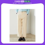 韩国直邮hazzys棉裤22ss米黄色，腰带一体型，一片宽腿裤子hz