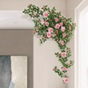 仿真玫瑰花藤蔓假花藤条客厅室内阳台，空调管道庭院，装饰墙壁挂绿植