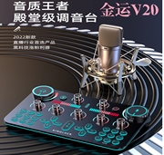 金运v20直播设备全套装电脑声卡唱歌手机专用录音话筒K歌麦克风