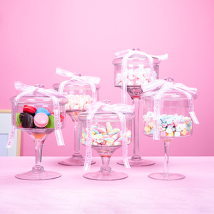 玻璃糖果罐带盖欧式水晶糖盒家用结婚糖果盒子透明盒可爱玻璃糖缸