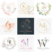 婚礼logo设计字母名字结婚创意标志商标定制设计原创设计定制28