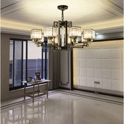 新中式吊灯轻奢水晶客厅，灯具现代简约大气别墅，复式楼餐厅卧室灯饰