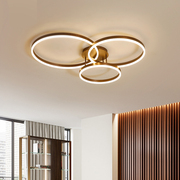 北欧卧室铝材吸顶灯现代创意简约圆圈轻奢时尚家居客厅天花顶灯具
