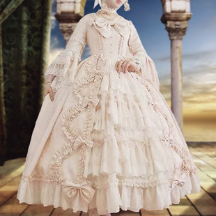 洛丽塔长裙法式大码女公主裙森系，及踝长重工，民国小洋装礼服连衣裙
