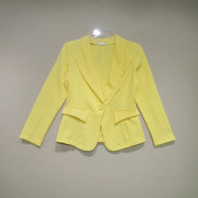 黄色西装套装女秋季高级感气质小个子休闲职业，工作服大码西服外套