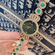 蒂米妮绿色表盘满钻韩版满天星，镶钻手链士，手表气质时尚表轻奢女