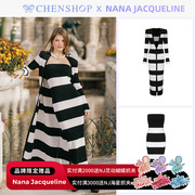 Nana Jacqueline黑白条纹针织长外套抹胸裙女CHENSHOP设计师品牌
