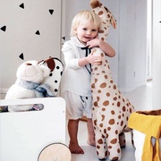 ins北欧创意可爱长颈鹿，公仔毛绒玩具抱枕玩偶，睡觉抱枕可站立民宿