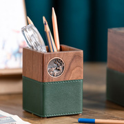 实木笔筒北欧风松学生礼物办公室桌面文具，用品收纳盒木质笔筒笔座