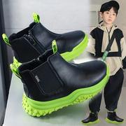 男童鞋防水皮靴儿童网红切尔西马丁靴夏季透气中大童防滑雨鞋