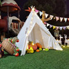 ins儿童拍照野餐手绘印第安儿童帐篷宝宝游戏玩具屋公主房读书角