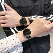 卡西欧情侣表一对皮带手表男女学生时尚简约防水石英表
