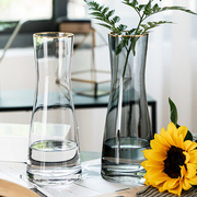 欧式创意简约玻璃花瓶透明水养植物鲜花玫瑰百合花瓶干花插花摆件