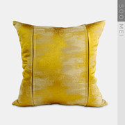 轻奢靠垫黄色抱枕样板房，沙发靠枕新中式，美式现代靠包鹅黄色娇黄色