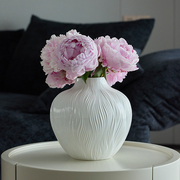 米立风物花瓶摆件客厅插花水培陶瓷花器白色简约现代餐桌装饰品
