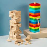 木制数字叠叠高层层叠叠乐抽积木益智力，儿童玩具桌面游戏以上拼装