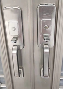 老式防盗门把手不锈钢大门锁配件铝，合金铁门锁，双开对开门家用锁具
