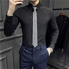 领带男灰色韩版英伦正装商务，6cm休闲结婚窄版条纹格子潮领带免打