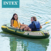 INTEX橡皮艇双人加厚皮划艇海鹰充气船气垫钓鱼船冲锋舟折叠3/4人