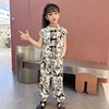 女童夏装套装2024韩版儿童装中大童夏季洋气女孩时髦两件套潮