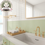 北欧绿色小清新花砖牛油果绿墙砖卫生间浴室厨房阳台地砖瓷砖防滑