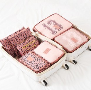 旅行收纳袋套装刘涛多功能纯色，六件套女整理包适合(包适合)28寸以下行李箱