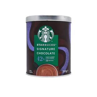 自营starbucks星巴克42%可可粉热巧克力粉冲饮品，330g咖啡伴侣