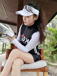 高尔夫韩版女装夏冰丝防晒打底衣短袖T恤无袖上衣S字包臀裙裤长袖