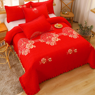三层夹棉法兰绒毛毯子，冬季珊瑚绒毯加厚保暖床单，水晶绒盖毯单双人