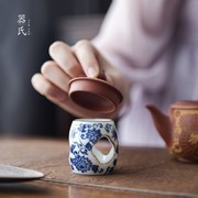 景德镇青花瓷茶壶盖碗盖子配件，白瓷盖置陶瓷，壶盖托茶具垫茶道零配