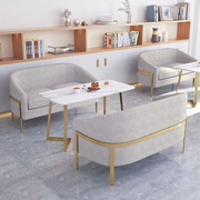 北欧网红布艺单人沙发 家用客厅休闲沙发椅 西餐厅咖啡厅沙发桌椅