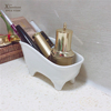 北欧简约陶瓷浴缸造型香皂盒 梳妆台收纳摆件 首饰钥匙收纳盒玩具
