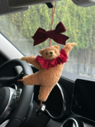汽车车挂车载挂件后视镜装饰品可爱熊熊毛绒玩具摆件兔年生日礼物