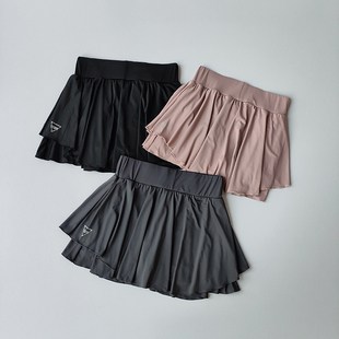 运动短裙假两件跑步半身裙，女夏季速干遮臀防走光透气网球瑜伽裙裤