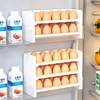 鸡蛋收纳盒厨房台面放双层的保鲜盒子，冰箱用窄侧门侧面多层置物架