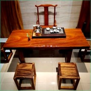 奥坎大板实木原木大板桌茶桌红木办公桌花梨木茶板茶台板整块独板