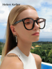 海伦凯勒太阳眼镜女百搭摩登时尚猫眼大框墨镜防紫外线防强光2209