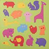 EVA泡沫益智墙面形状字母配对积木儿童玩具创意动物拼图2-6岁