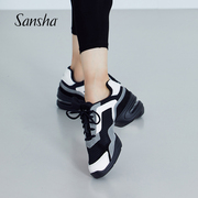 sansha三沙现代舞鞋女爵士透气软底，反绒皮运动舞蹈鞋广场舞鞋