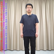 惠 高纱支圆领半袖T恤男 4合1桑蚕丝 普洛克 灰色商务针织衫