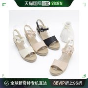 韩国直邮舒适 女士基本款绑带设计 Daily Innocent 坡跟凉鞋