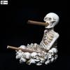 欧式哥特骷髅头，叼烟个性烟灰缸时尚创意，树脂烟缸客厅装饰品万圣节