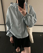 韩国24春装双拉链，设计感时尚欧版宽松外套百搭洋气冲锋衣潮