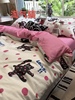 猫咪全棉四件套艺术波点ins风100纯棉床单被套床笠款床上用品1.8m