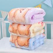 冬季婴儿毛毯不掉毛儿童幼儿园毛毯双层加厚午睡毯新生儿宝宝礼盒