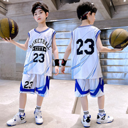 儿童篮球服套装男童中大童23号詹姆斯球衣青少年训练服比赛队服夏