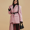 dint韩国2023冬装，糖果色羊毛毛呢外套，女阔版西装j2086