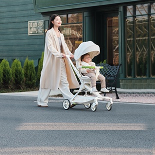 BABYGO高景观遛娃神器婴儿车推车可坐可躺溜娃宝宝手推车轻便折叠