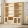 儿童书架置物架落地实木家用多层收纳柜，客厅自由组合柜子简易书柜