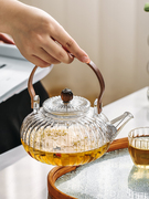 耐高温玻璃花茶壶花茶杯套装日式花草水果茶壶家用泡茶壶待客茶具